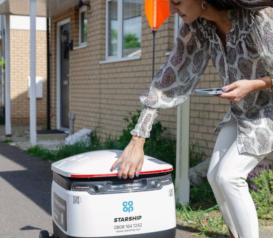 delivery robots in supermarkets in Cambridgeshire