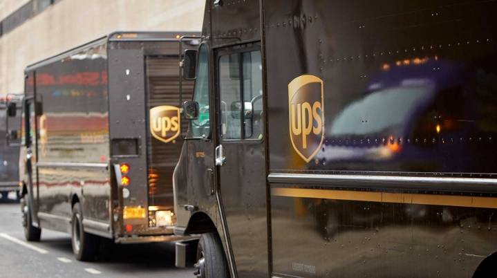 UPS semi-truck